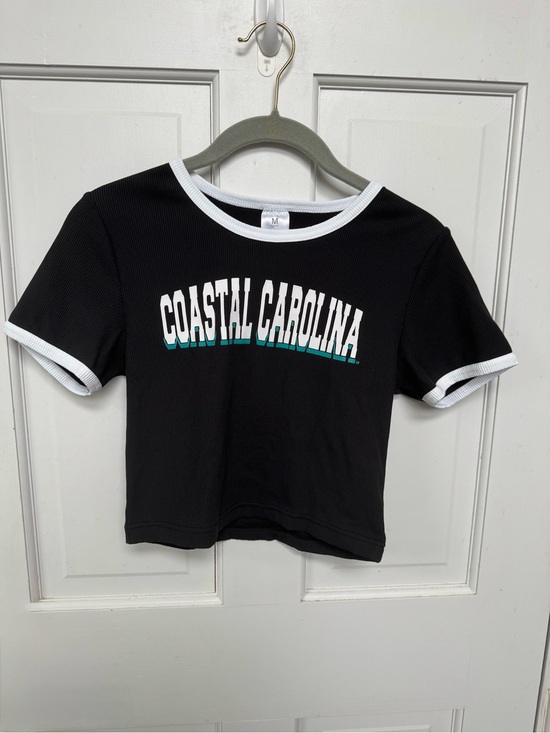 ZooZatz Tops - Zoozatz Coastal Carolina Black Ringer Crop Tee
